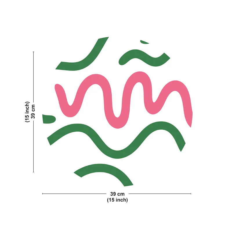 Set de table Sahara Vert - Motif vagues vert et rose - 99 Déco