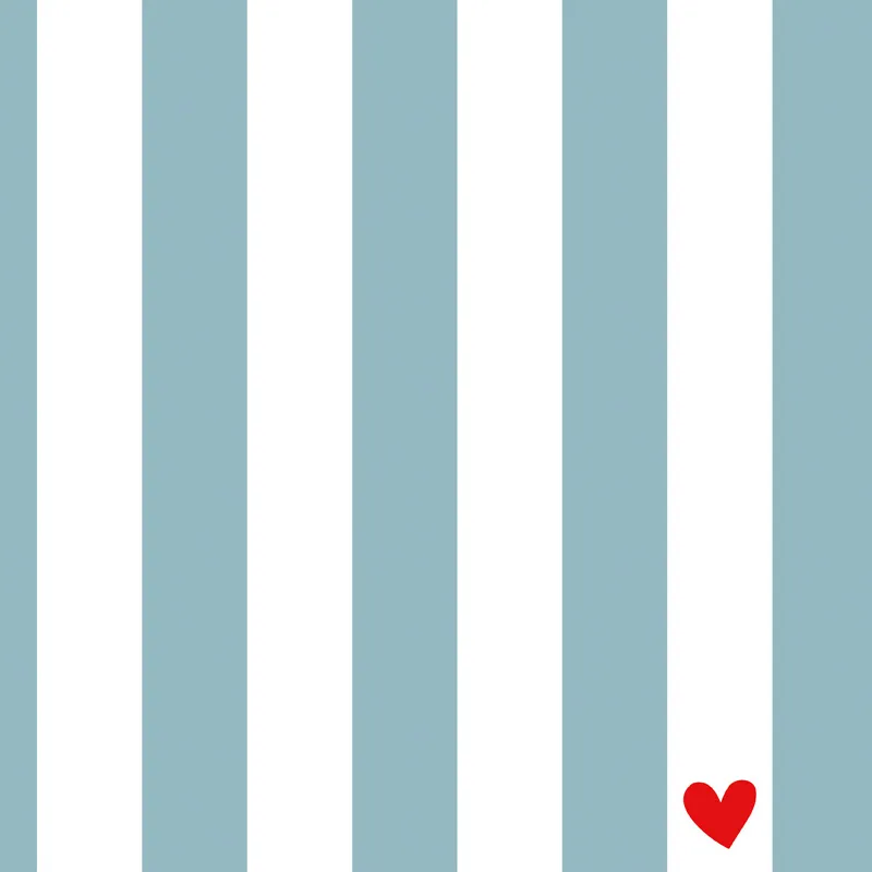 Set de table Azul Rojo - Motif rayures bleu ciel - 99 Déco