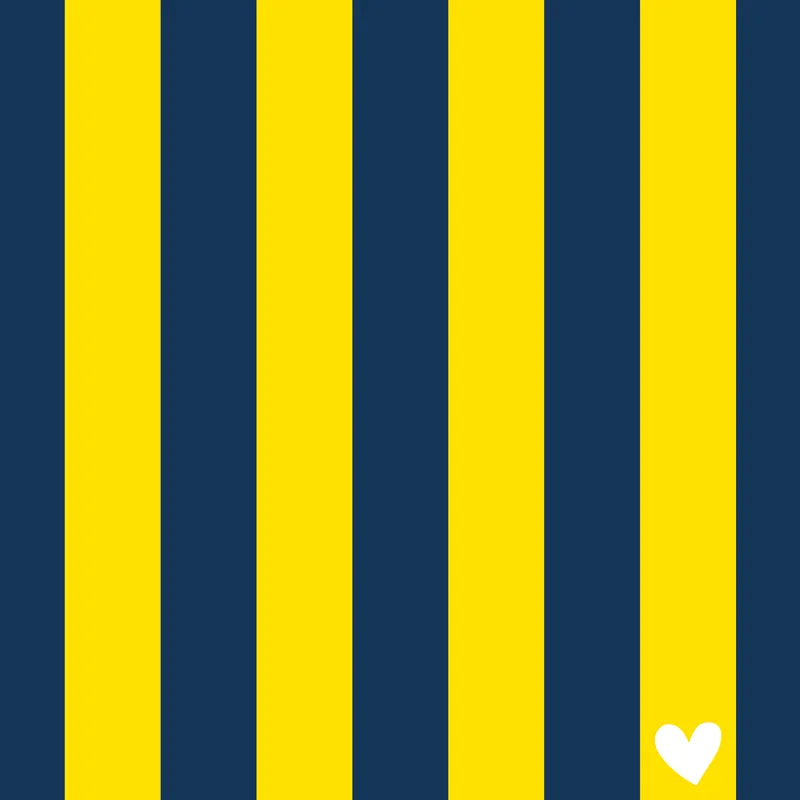 Tapis vinyle AZUL AMARILLO à rayures Bleu et Jaune - 99 Déco