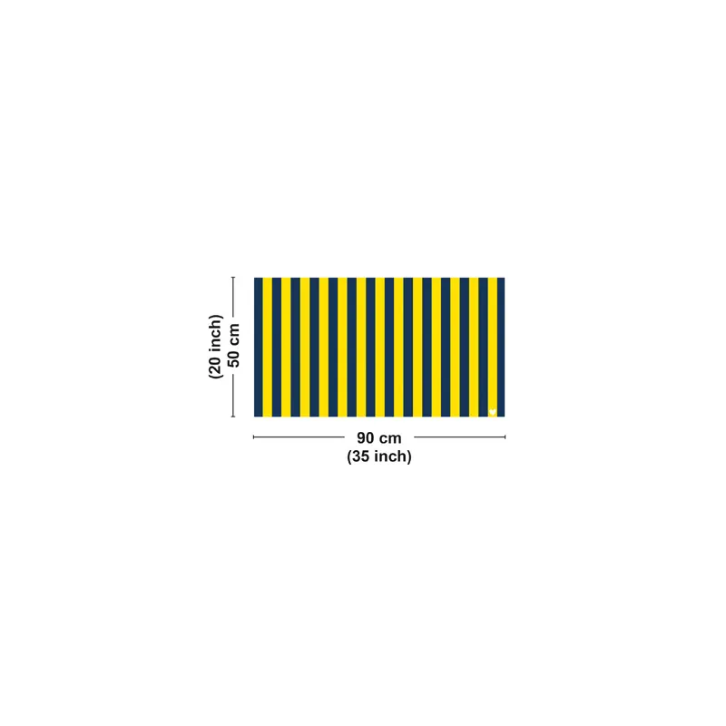 Tapis vinyle AZUL AMARILLO à rayures Bleu et Jaune - 99 Déco