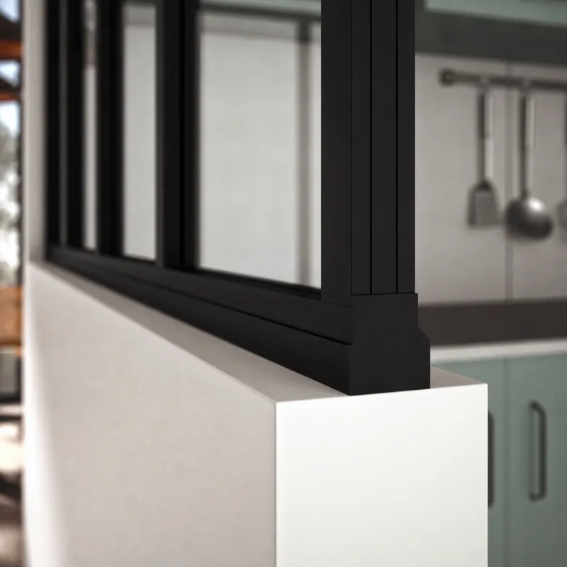 Kit de finition noir pour verrière intérieure aluminium | 99 Déco