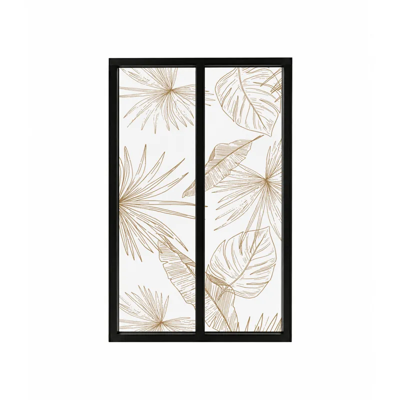 Verrière intérieure décor Lamnar Kola - Aluminium noir mat - 99 Déco