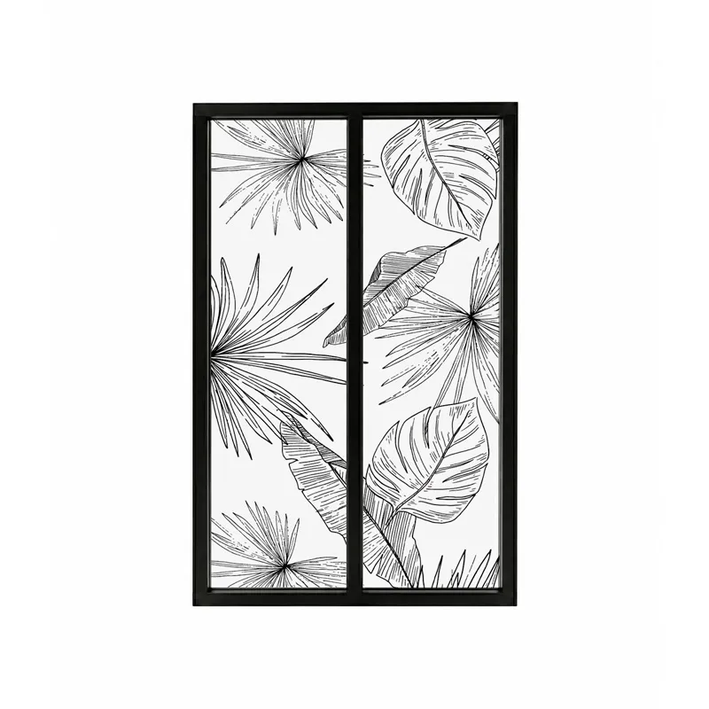 Verrière intérieure décor Lamnar Svart - Aluminium noir mat - 99 Déco