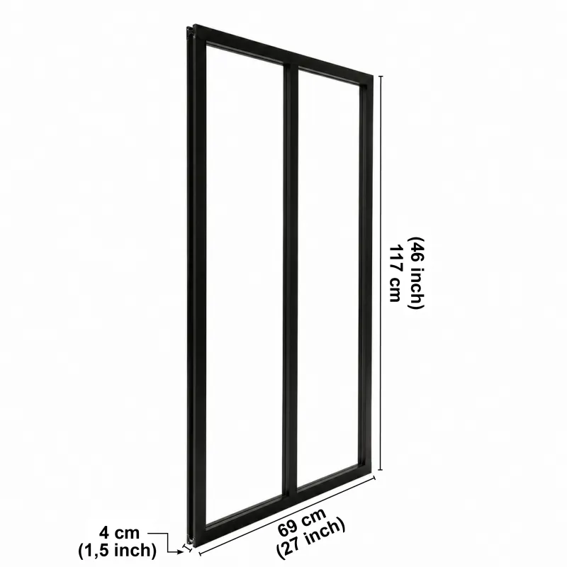 Verrière intérieure graphique Arcade - Aluminium noir mat - 99 Déco