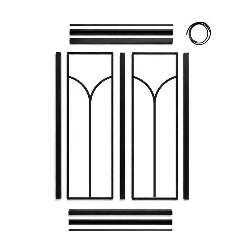 Verrière intérieure graphique Arcade - Aluminium noir mat - 99 Déco