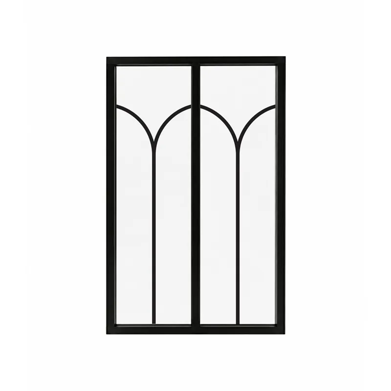 Verrière intérieure graphique Arcade - Aluminium noir mat - 99 Déco