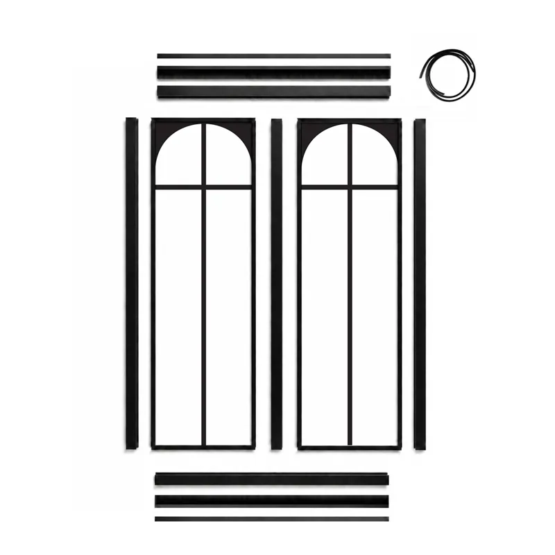 Verrière intérieure graphique Empire - Aluminium noir mat - 99 Déco