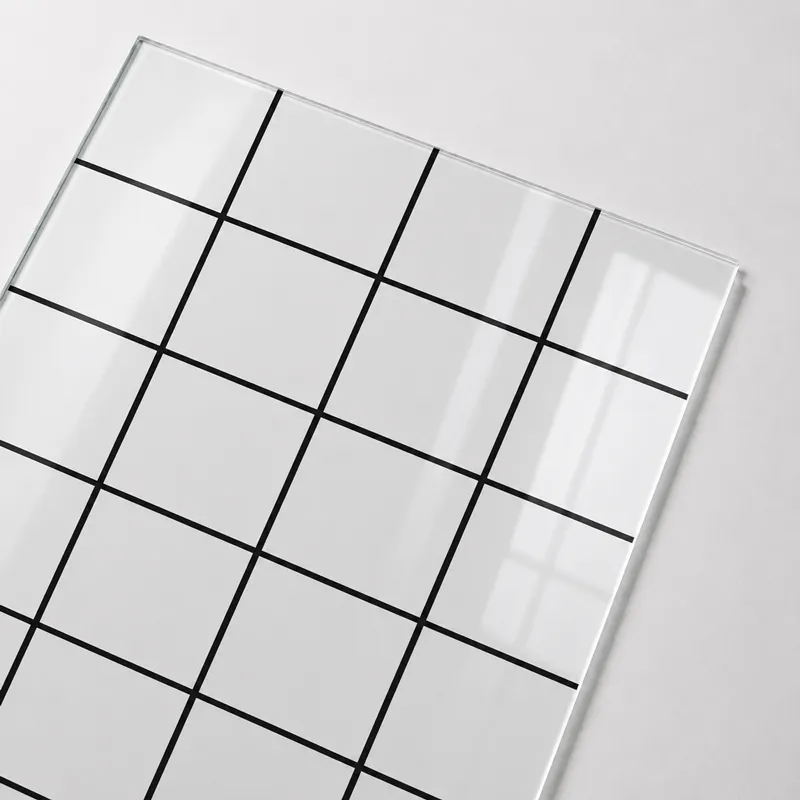 Verrière intérieure graphique Damier - Aluminium noir mat - 99 Déco