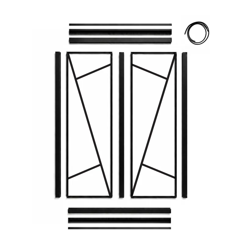 Verrière intérieure graphique Prisme - Aluminium noir mat - 99 Déco