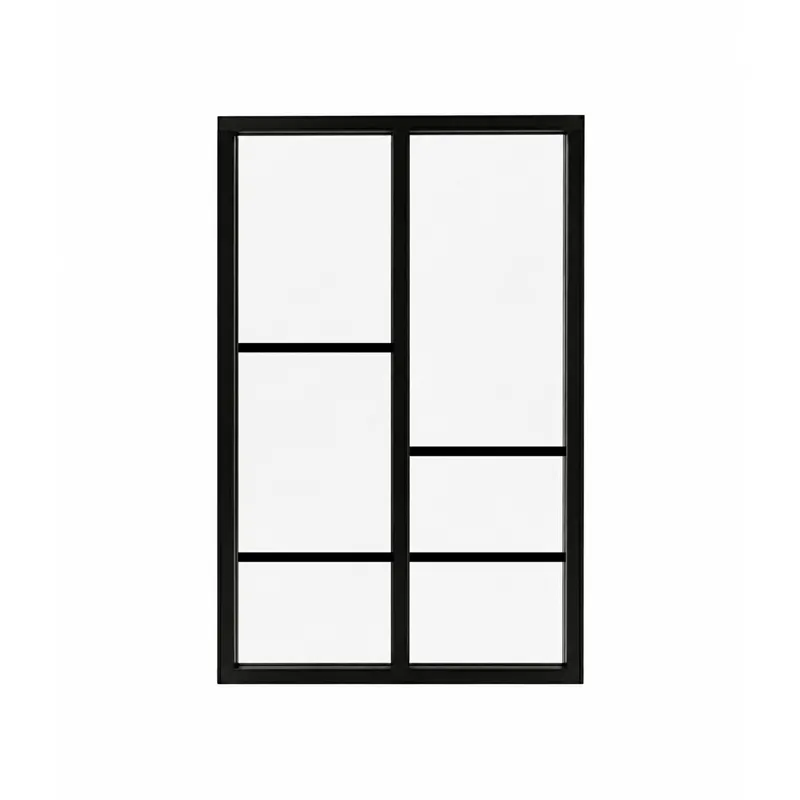 Verrière intérieure graphique Horizon - Aluminium noir mat - 99 Déco