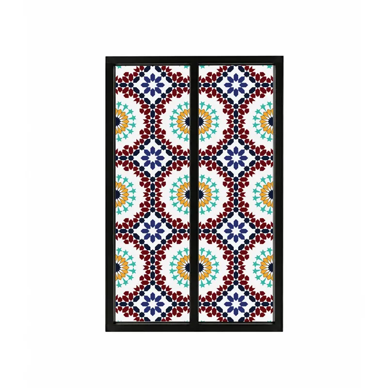 Verrière intérieure décor végétal Gaïa - Aluminium noir mat - 99 Déco