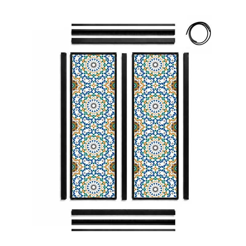 Verrière intérieure graphique Zeljane - Aluminium noir mat - 99 Déco