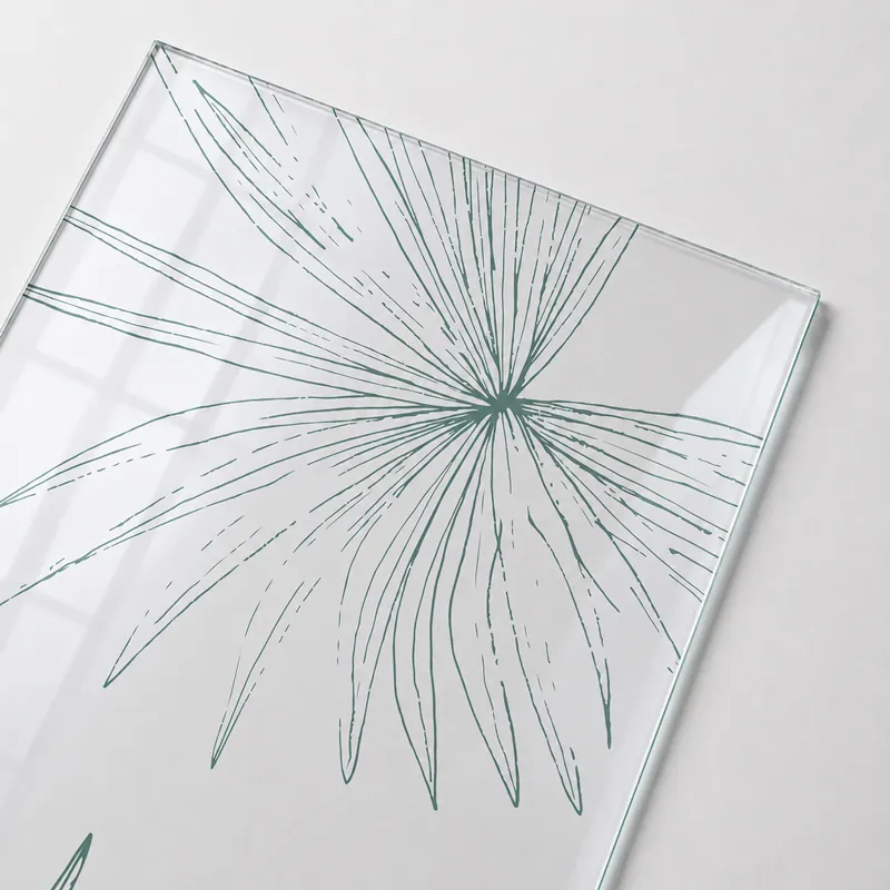 Verrière intérieure décor Lamnar Vert - Aluminium noir mat - 99 Déco