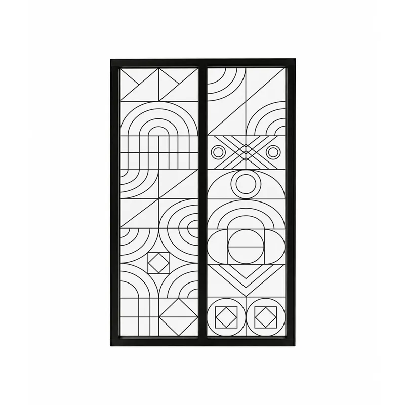 Verrière intérieure graphique Kaléido - Aluminium noir mat - 99 Déco