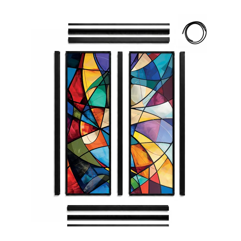 Verrière intérieure graphique Virtuoso - Aluminium noir - 99 Déco