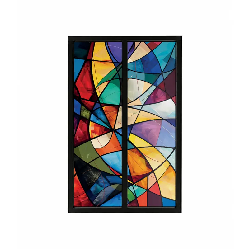 Verrière intérieure graphique Virtuoso - Aluminium noir - 99 Déco