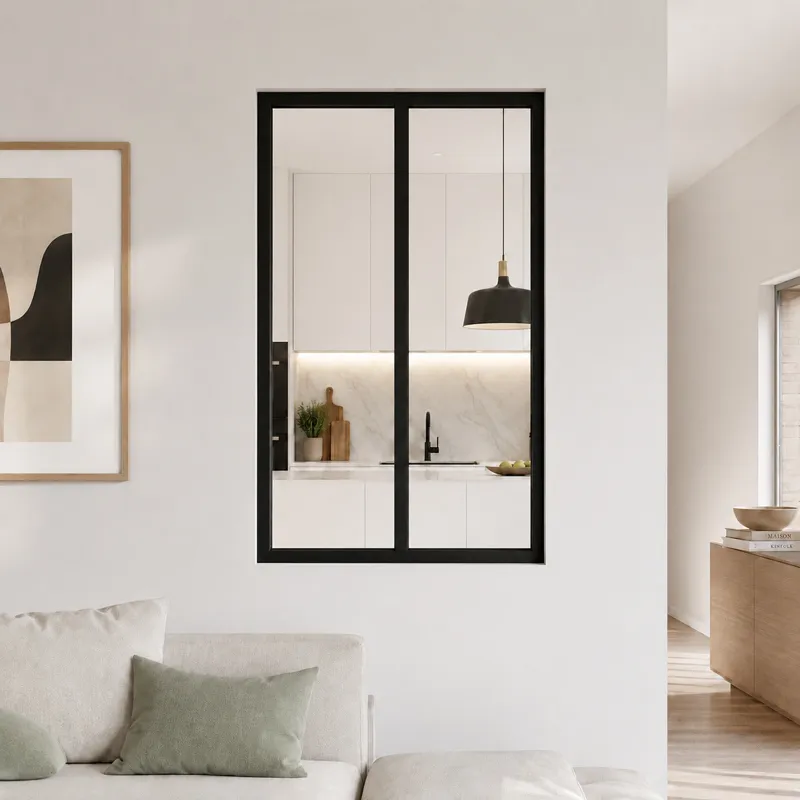 Verrière intérieure Essentiel - Aluminium noir mat - 99 Déco