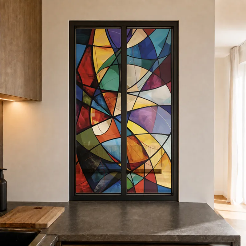 Verrière intérieure graphique Virtuoso - Aluminium noir - 99 Déco