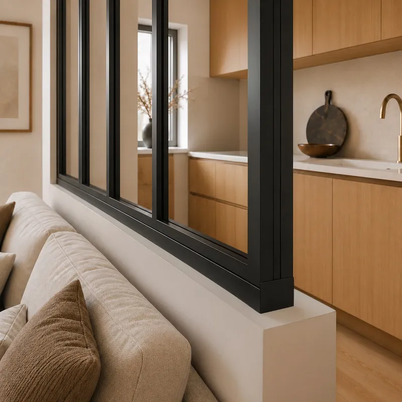 Kit de finition noir pour verrière intérieure aluminium | 99 Déco