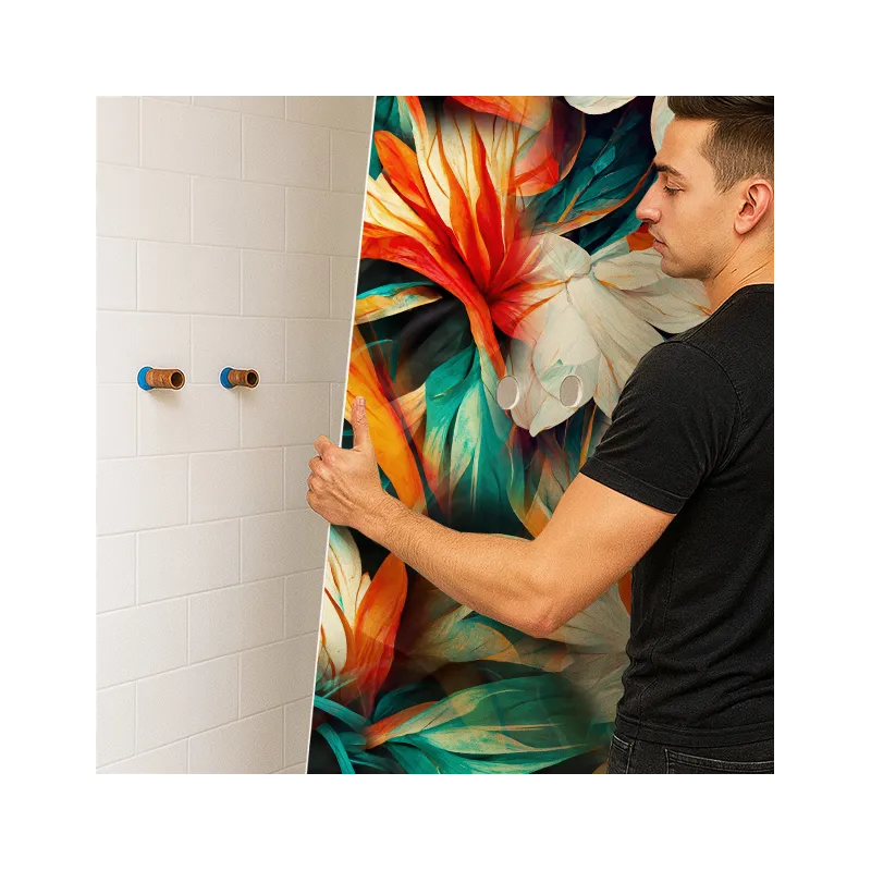 Panneaux muraux de douche - Eclosion Orange | 99DECO