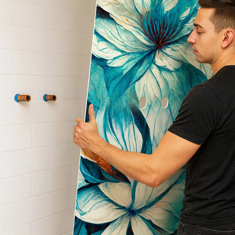 Panneaux muraux de douche - Eclosion Bleu | 99DECO