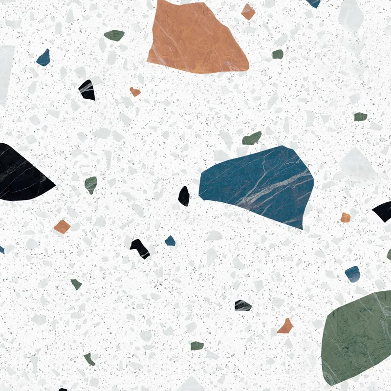 Panneau mural de douche Terrazzo Straciatella - Design effet pierre | 99DECO