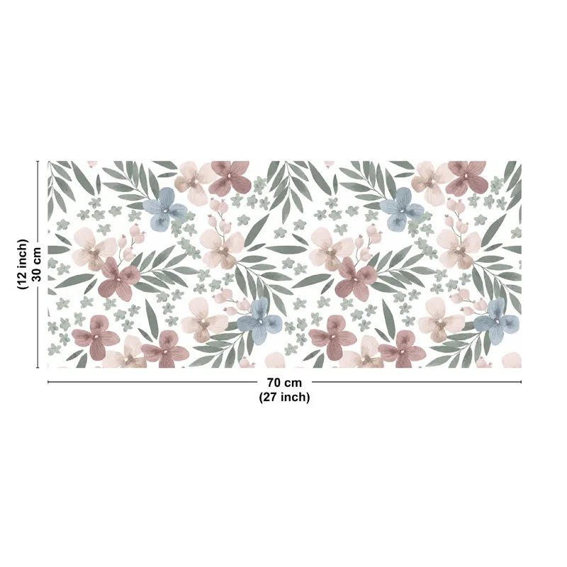 Crédence salle de bain Cottage Vert PVC et Aluminium – motif floral bucolique – 99DECO
