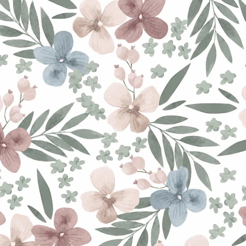 Crédence salle de bain Cottage Vert PVC et Aluminium – motif floral bucolique – 99DECO