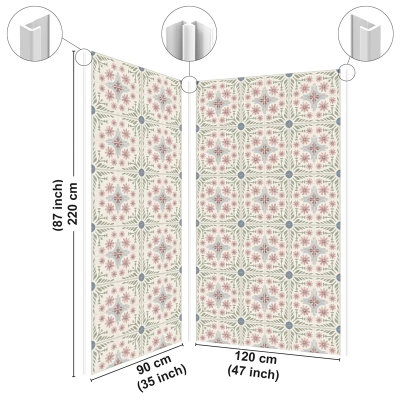 Panneau mural de douche Corolle Rose - Design végétal | 99 Déco