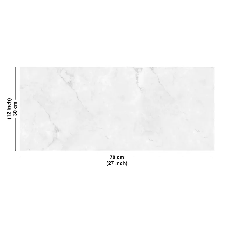 Crédence salle de bain Mabre Blanc en PVC et Aluminium – 99DECO