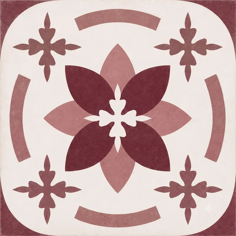 Crédence salle de bain Dahlia Bordeaux PVC et Aluminium – motif floral – 99DECO