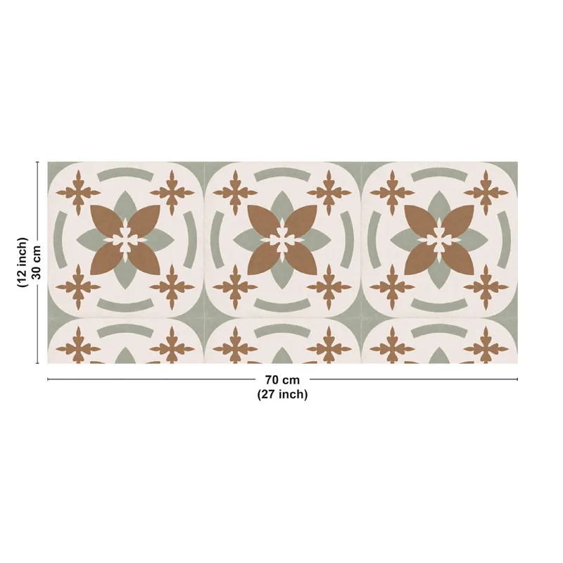 Crédence salle de bain Dahlia Ocre PVC et Aluminium – motif floral – 99DECO
