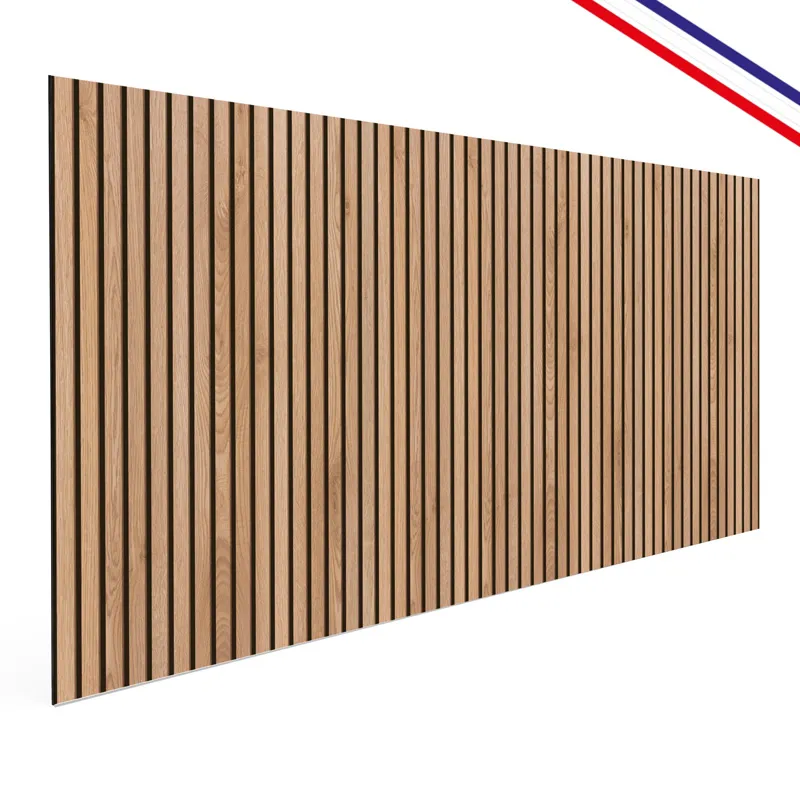 Crédence Japandi de cuisine en aluminium - Effet bois - 99Déco