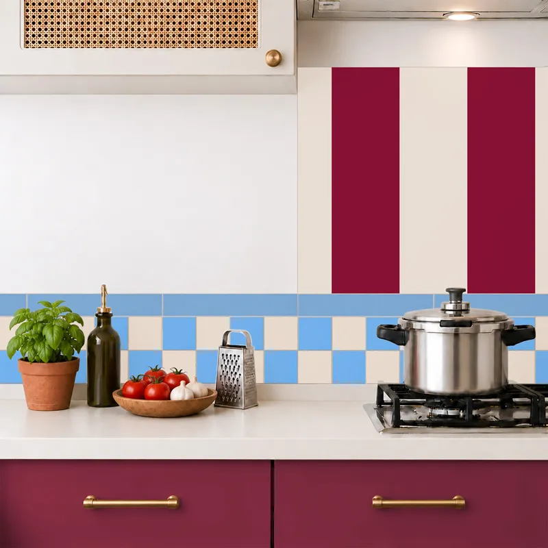 Crédence cuisine aluminium motif damier Quadretti | 99DECO