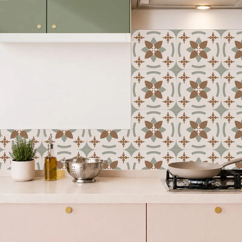 Crédence cuisine aluminium motif floral Dahlia | 99DECO