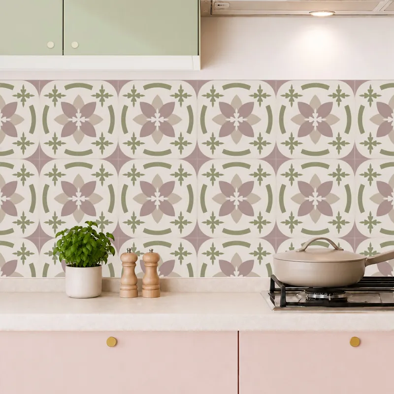 Crédence cuisine aluminium motif floral Dahlia | 99DECO