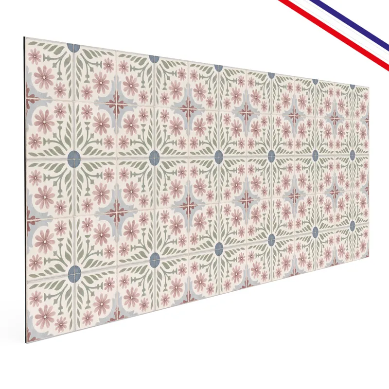 Crédence cuisine aluminium motif floral Corolle | 99DECO