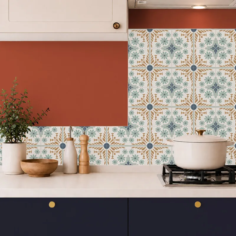 Crédence cuisine aluminium motif floral Corolle | 99DECO