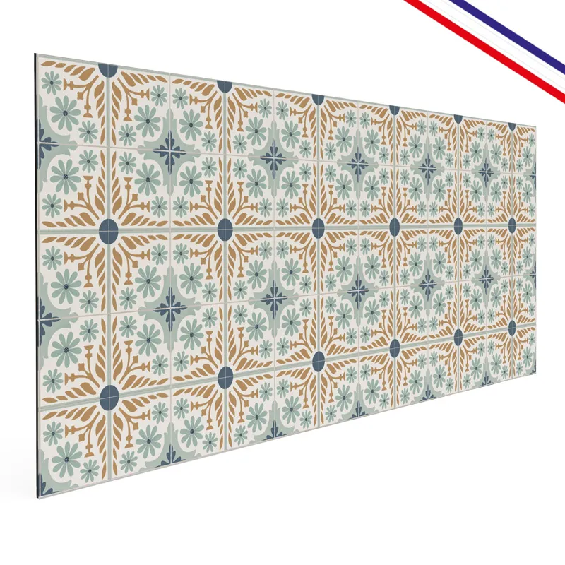 Crédence cuisine aluminium motif floral Corolle | 99DECO