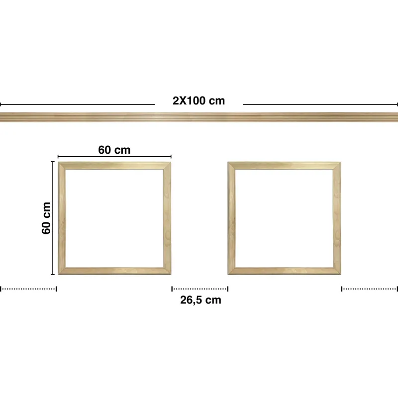 Pack moulures murales bois avec étagères Hélène D | 99 Déco