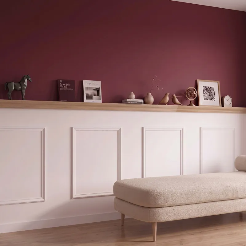 Pack moulures murales bois avec étagères Célestine A | 99 Déco