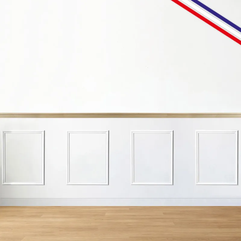 Pack moulures murales bois avec étagères Célestine A | 99 Déco