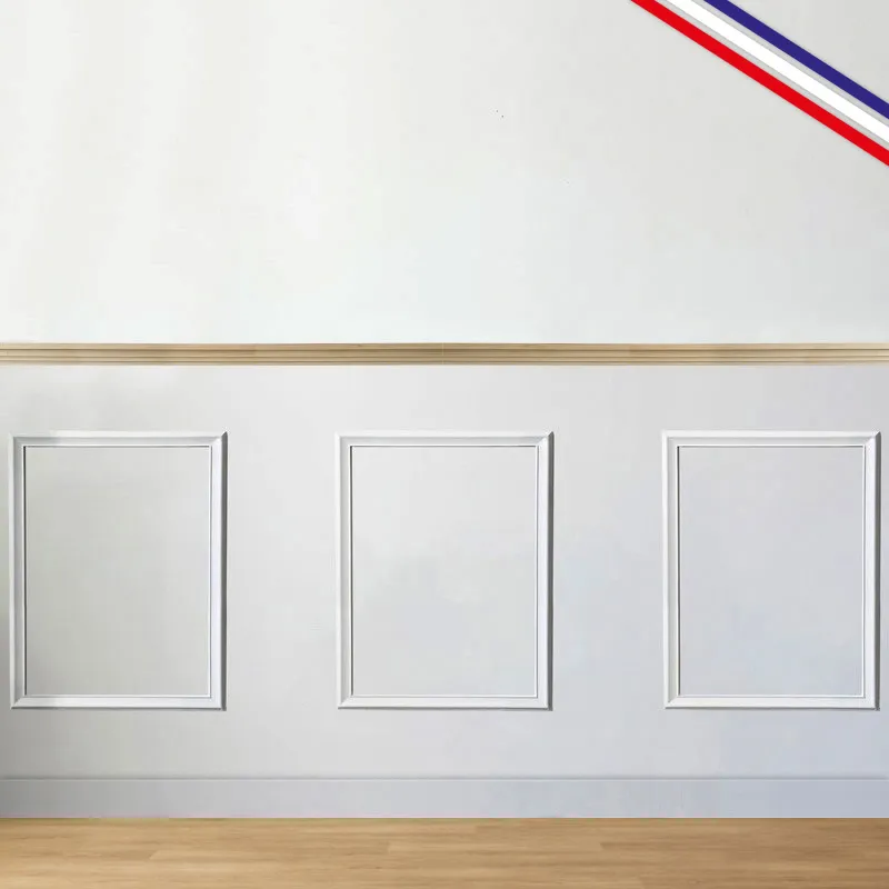 Pack moulures murales bois avec étagères Célestine C | 99 Déco