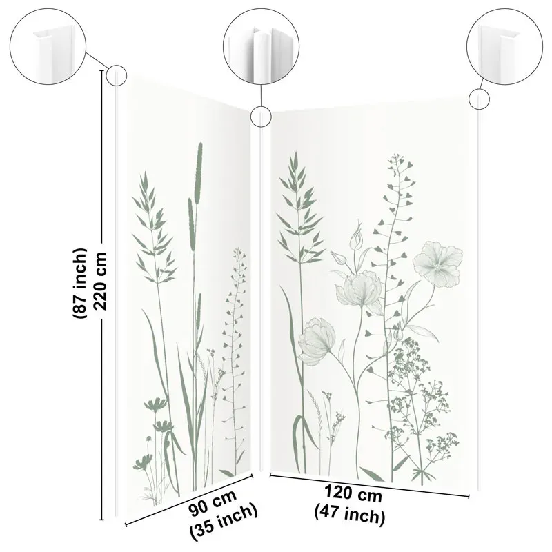 Pack panneaux de douche + crédence salle de bain Végétalist Vert | 99 Déco