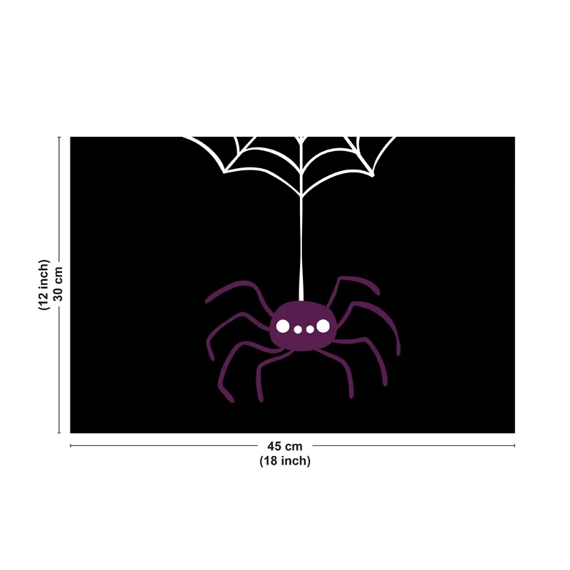 Set de table Halloween Araignée noir - 99Déco