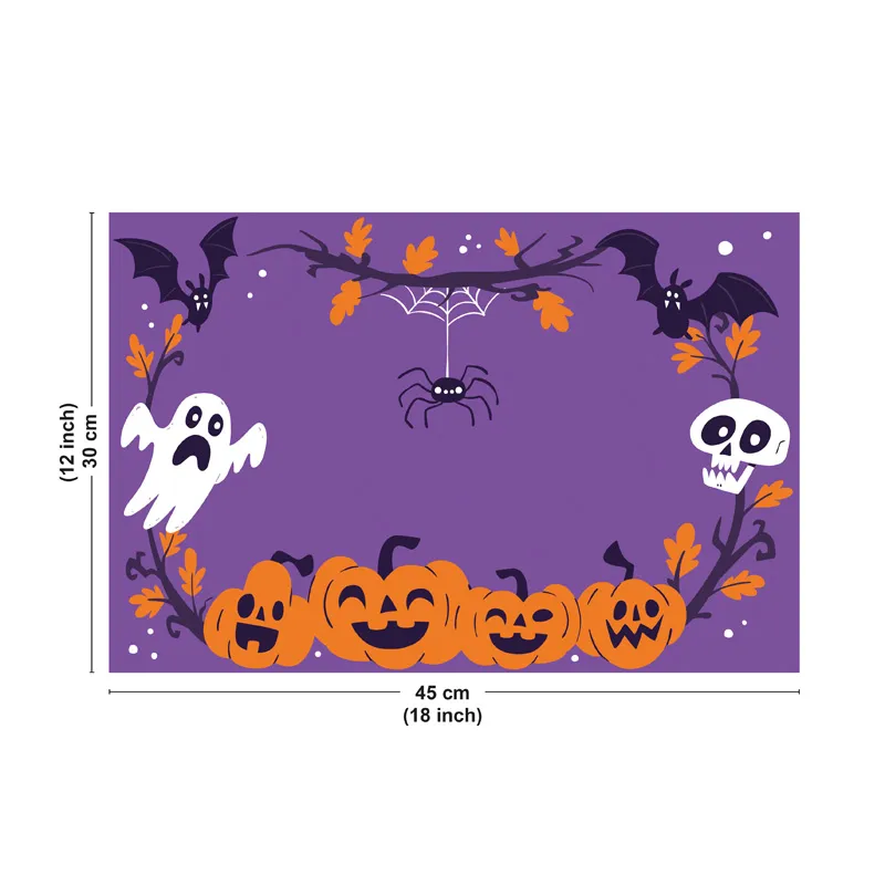 Set de table Halloween violet en vinyle - 99Déco
