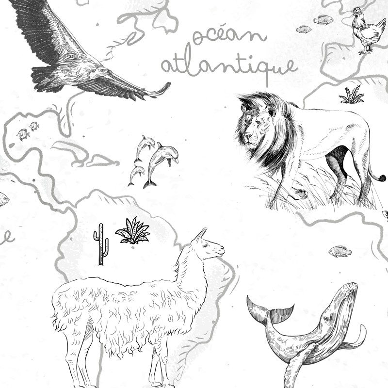 Papier peint panoramique animaux