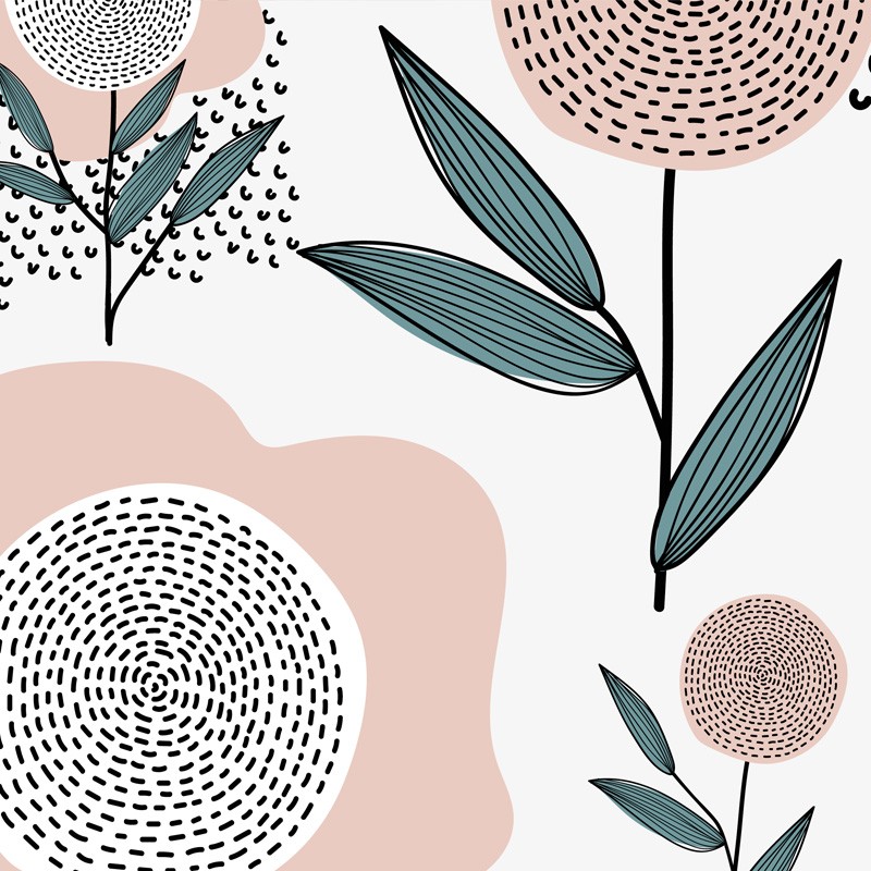 Une crédence cuisine au motif floral et aux couleurs douces Une crédence cuisine au motif floral et aux couleurs douces