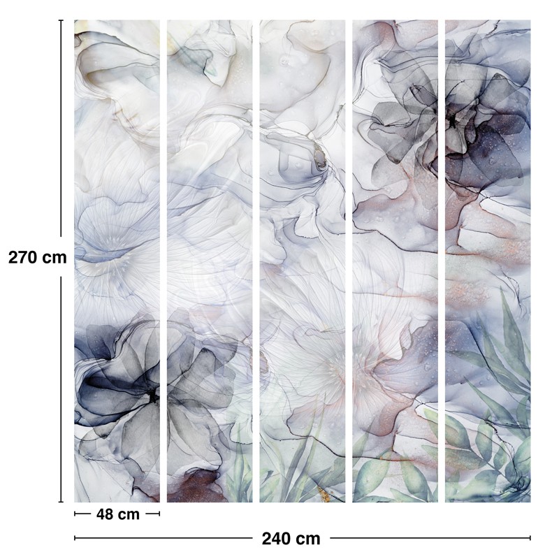 Papier peint 5 lés pour décoration murale raffinée et tendance Papier peint 5 lés pour décoration murale raffinée et tendance