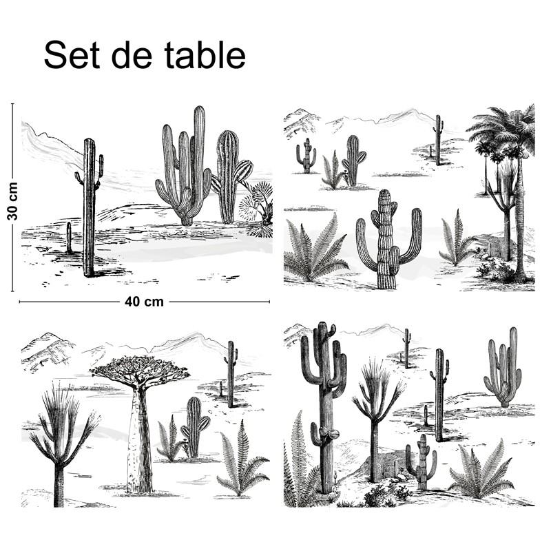 Lot de 4 sets de table assortis Lot de 4 sets de table assortis